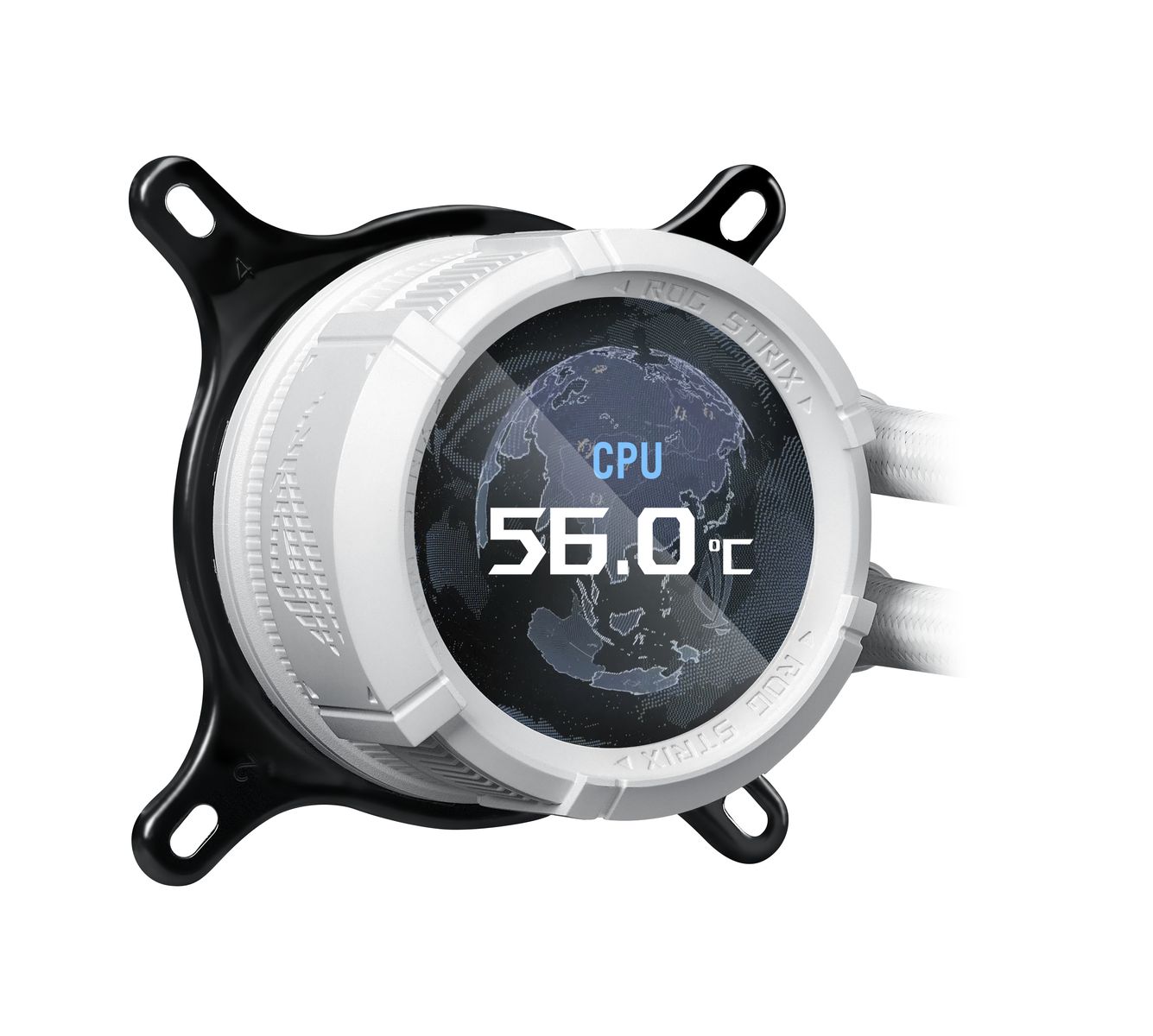 ASUS ROG Strix LC III 360 ARGB White Edition All-in-One-Flüssigkeitskühler, 360 mm Radiator, 3x 120 mm ARGB-Lüfter, LCD-Display, kompatibel mit AM5/AM4/LGA 1700