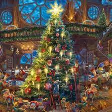 Schmidt Spiele Christmas ball Christmas tree T. Kinkade Puzzle ball 100 pieces