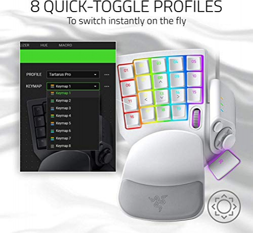 Razer Tartarus Pro Gaming Keypad Optical Switches Chroma RGB for PC Mercury