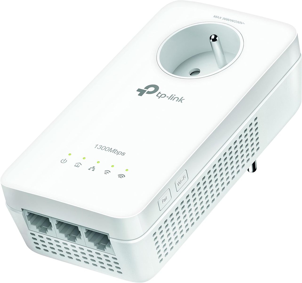 TP-Link TL-WPA8635P(BE) V3.0 Powerline-Adapter AV1300 WLAN (Wi‑Fi 5) Gigabit Ethernet Integrierte Steckdose E (FR) Weiß