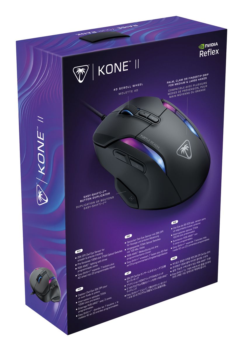 Turtle Beach Kone II Maus Gaming rechts USB Typ-A Optisch 26000 DPI