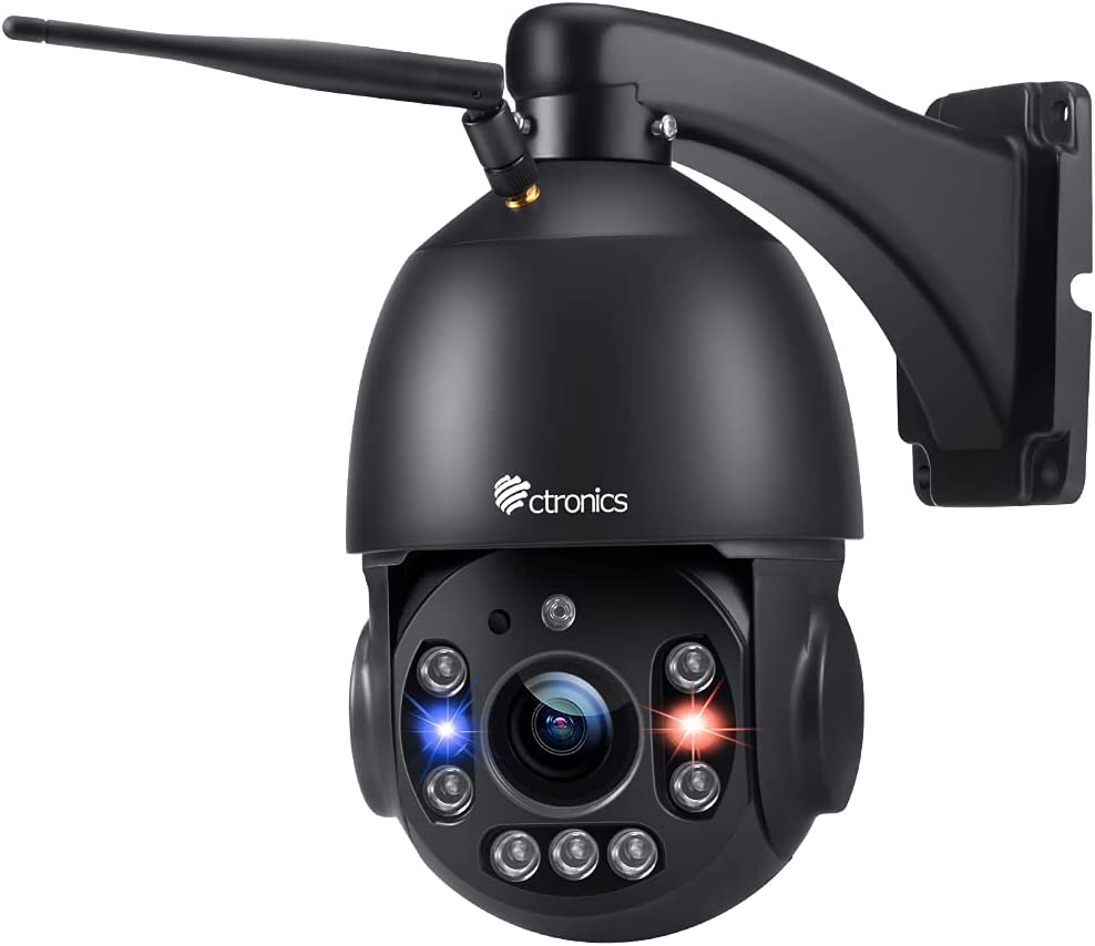 ctronics 30X Optischer Zoom 5MP PTZ Überwachungskamera Aussen WLAN Ctronics Dome IP Kamera Outdoor 150 m Nachtsicht Personenerkennung Automatische Verfolgung Unterstützt SD Karte IP66