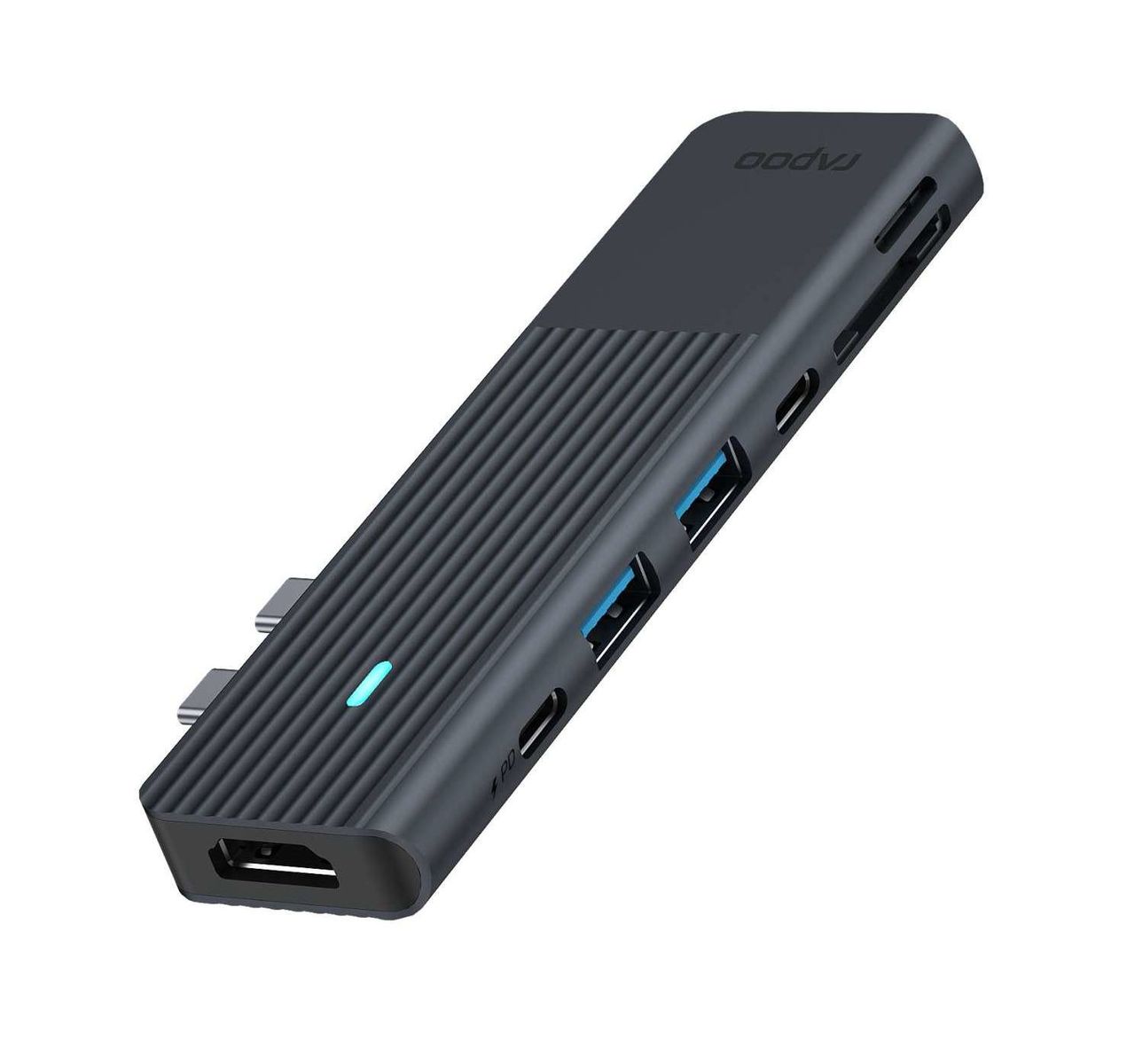 Rapoo UCM-2003 7-in-2 USB-C Multiport Adapter for MacBook 100W Power Delivery HDMI USB-C USB-A 3.0 microSD v1.0
