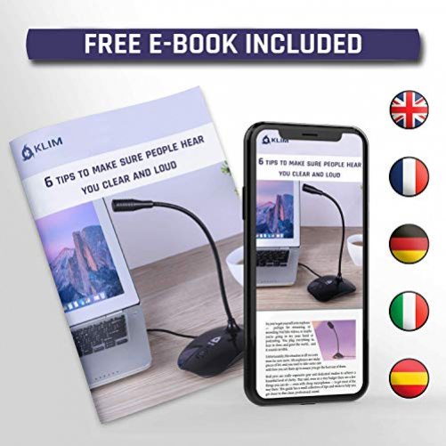 KLIM Voice V2 Desktop Mikrofon PC & MacOS & PS4 schwarz/blau