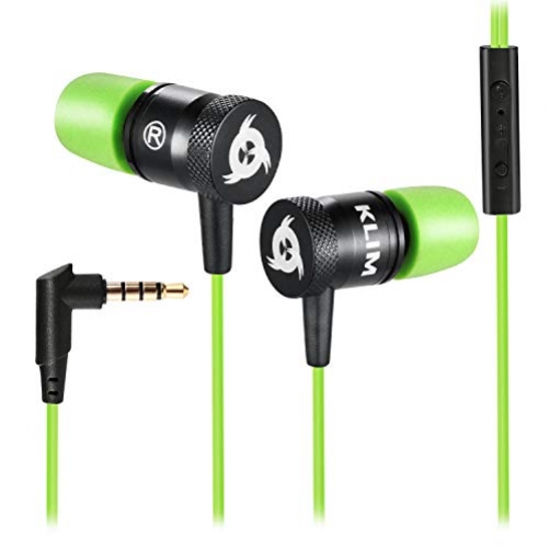 Klim Fusion High Quality Audio In-Ear Headphones with Memory Foam (Green)