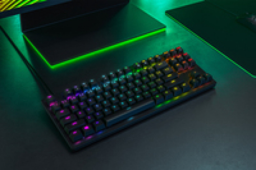 Razer Huntsman TE Gaming Keyboard Optical Red Switches TKL RGB USA Layout QWERTY