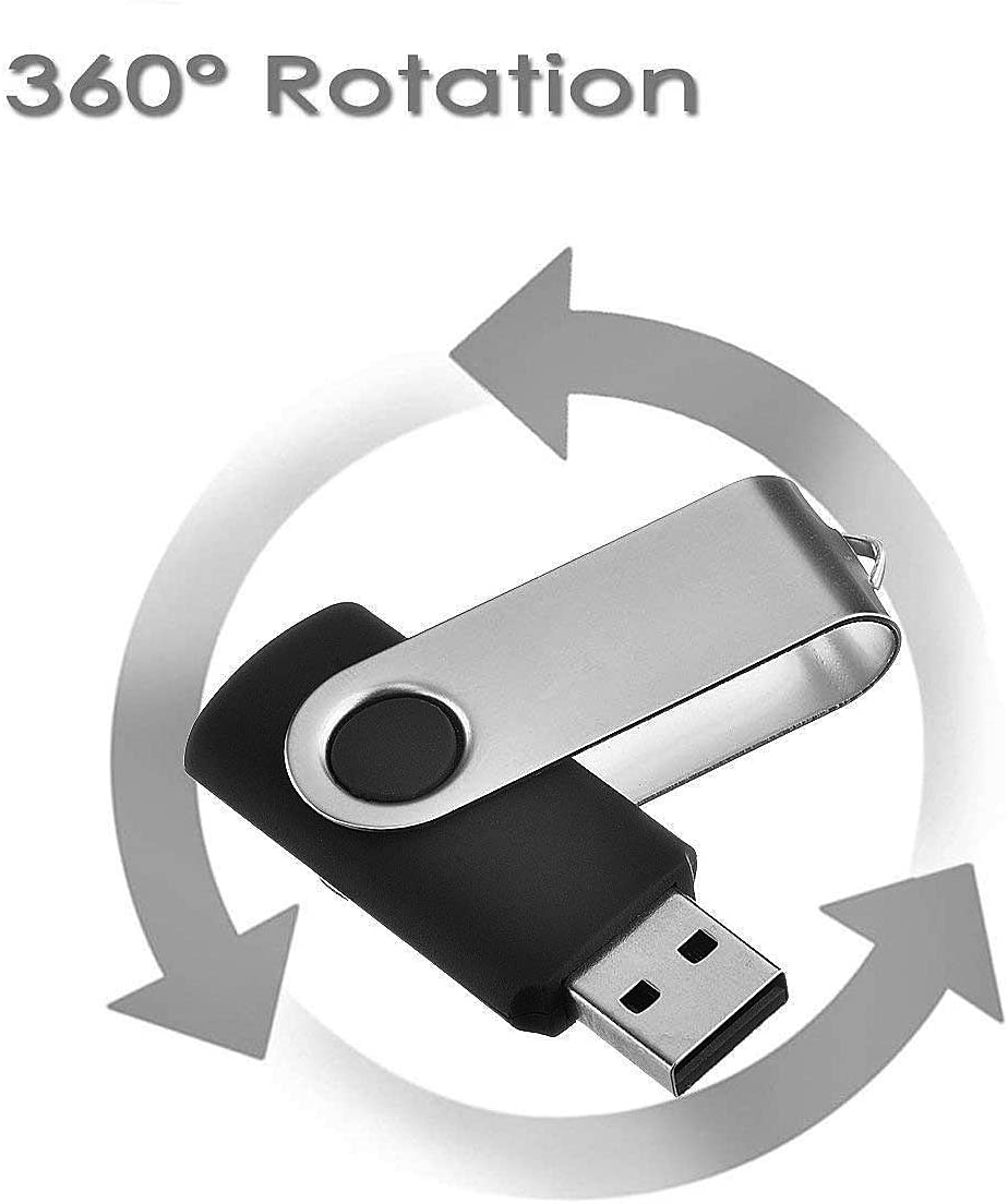 TEWENE Lot de 20 Clé USB 2 Go Pivotant Stockage Carte Mémoire Flash Drive Clés USB 2.0 Stockage et Transfert de Données Numériques(Vert/Rouge/Noir/Bleu/Violet) (2GB*20PCS)