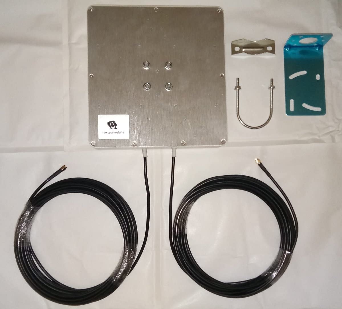 LowcostMobile PAN5G-MIMO-2021 Antenna 4G 5G MIMO Directional 7003800Mhz 2x10m black SMA Cable ALSR200 OUTDOOR