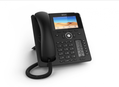 Snom D785N IP Telefon, SIP Tischtelefon, 4,3" TFT-Farbdisplay 480 x 272 Pixel, 12 SIP-Identitäten, Sensorhakenschalter, USB, 48 selbstbeschriftende Schlüssel (12 physische), Schwarz, 00004599