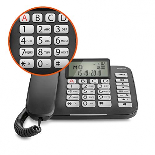 Gigaset DL580 schnurgebundenes Senioren Telefon Tischtelefon extra leichter Bedienung beleuchtetem Farbdisplay