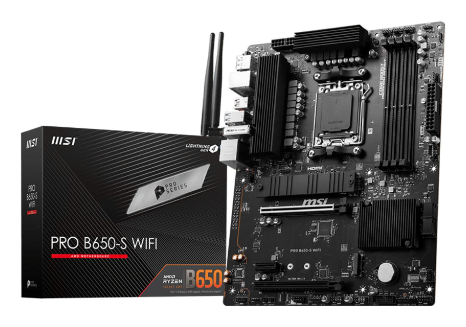 MSI PRO B650-S WIFI Motherboard AMD B650 Sockel AM5 ATX