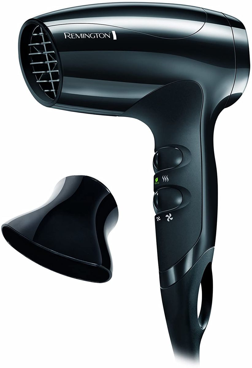 Remington Compact D5000 Hair Dryer 1800 Watt Compact Design Ideal for Travelling Styling Nozzle Black