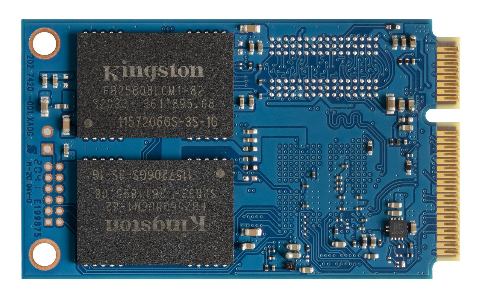 Kingston Technology SKC600MS/256G 256GB mSATA SSD SATA III 6 Gbit/s 550/500 MB/s 3D TLC AES 256-Bit