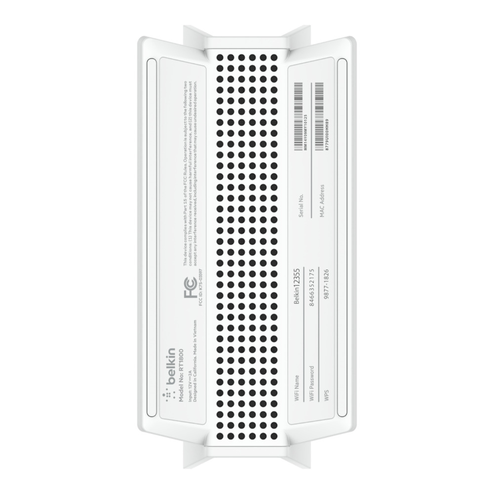 Belkin RT1800 Wi-Fi 6 Router (AX1800, Fast Wireless Dual-Band Router for Streaming and Gaming, Parental Controls, 4 Gigabit Ethernet Ports) 1.8 Gbps | WiFi 6