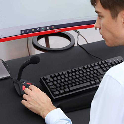 KLIM Voice V2 Desktop Mikrofon PC & MacOS & PS4 schwarz/rot