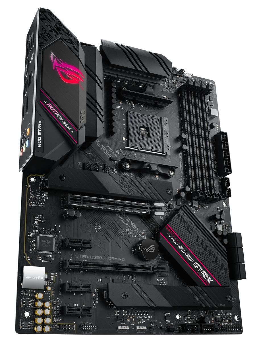 ASUS ROG STRIX B550-F GAMING Mainboard, AMD B550 Sockel AM4, ATX, 2.5Gb Ethernet, Bluetooth 5.0, HDMI 2.1, 4x DDR4 bis 128 GB, 2x M.2, 6x SATA III