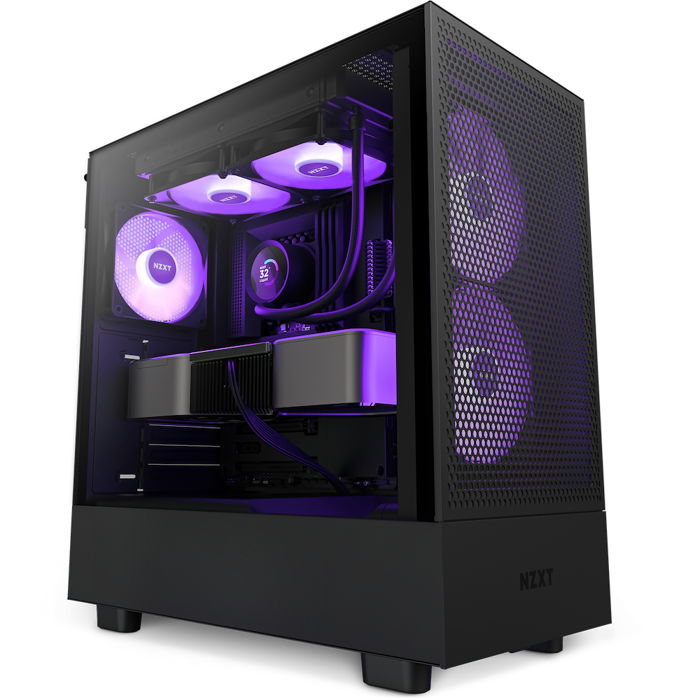 NZXT Kraken 240 RGB All-in-One-Flüssigkeitskühler, 240 mm, 2x 120 mm Lüfter, TFT-LCD Display, RGB, Schwarz, AM5 & LGA1700