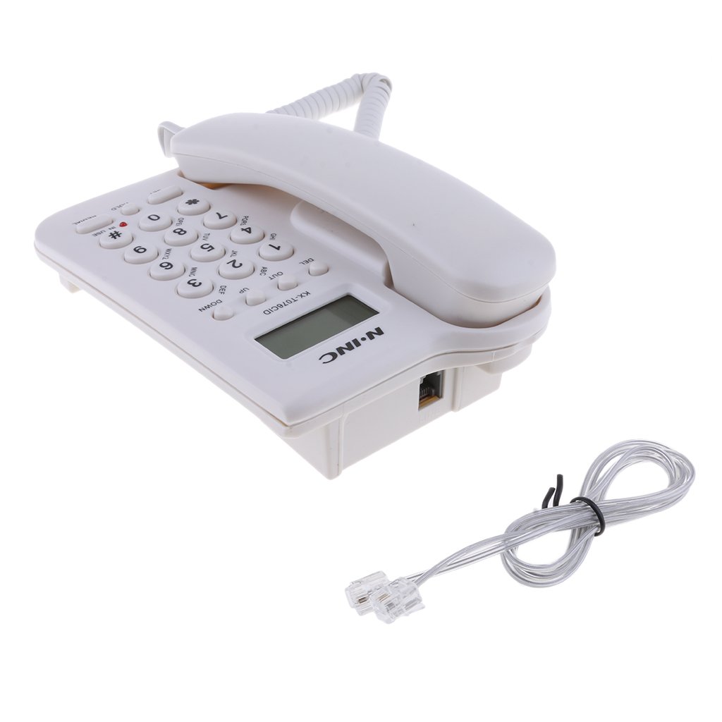 Baoblaze Wall Mounted Telephone Speed Dial Wall Telephone Call Search Non-interference Home Telephone with Call Display KX-T076CID White