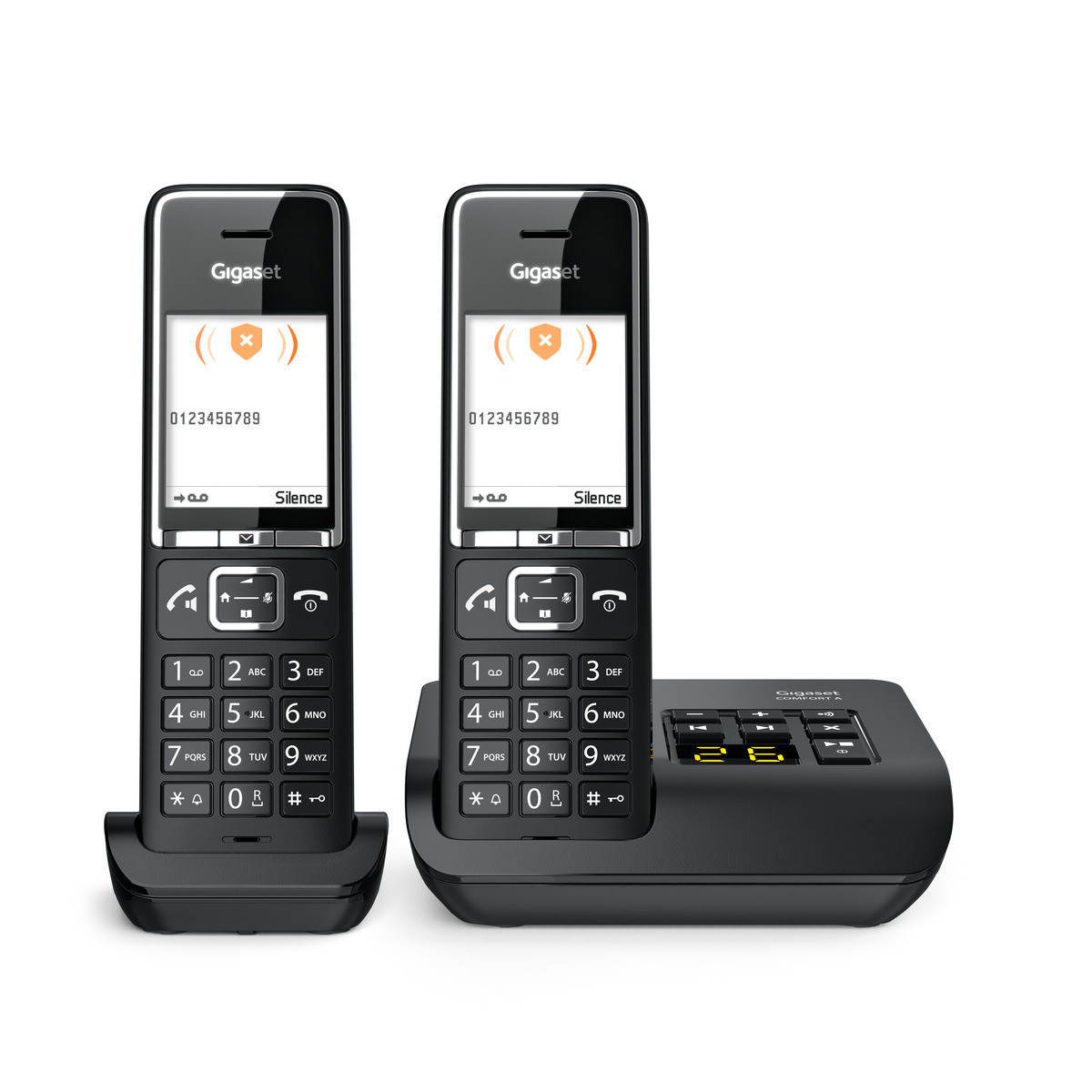 Gigaset COMFORT 550A duo Analoges/DECT-Telefon Anrufer-Identifikation Schwarz