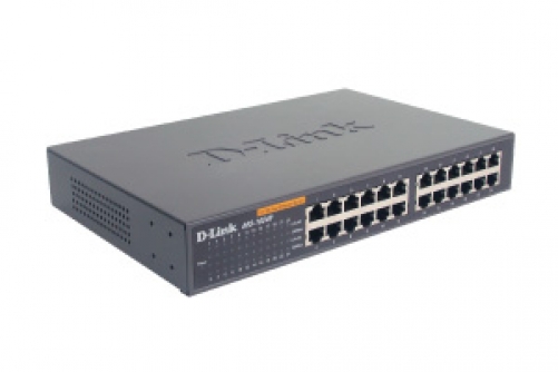 D-Link 24-port 10/100M NWay Desktop Internal PSU incl. 19" rack mount kit Unmanaged