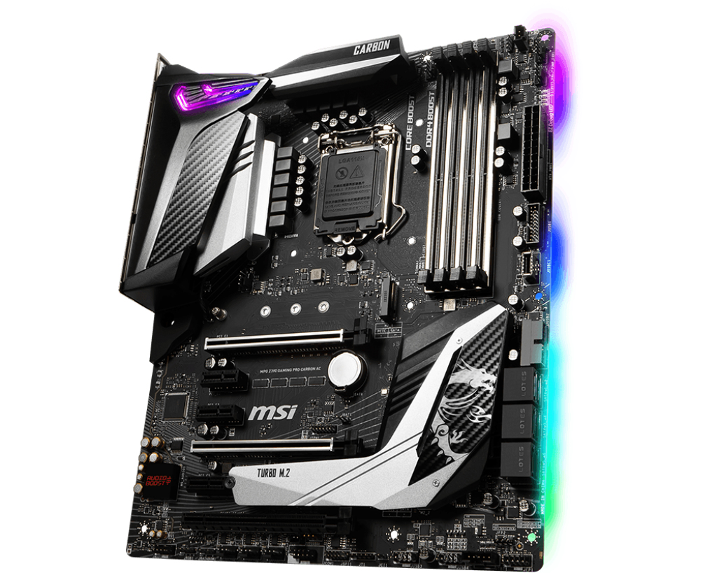 MSI MPG Z390 Gaming PRO Carbon AC Intel Z390 LGA 1151 (Socket H4) ATX