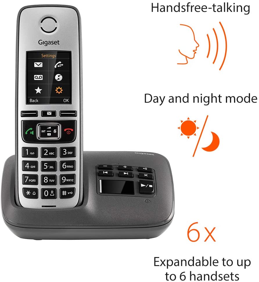 Gigaset Family A Duo Premium schnurloses Telefon Anrufbeantworter 2 Mobilgeräte