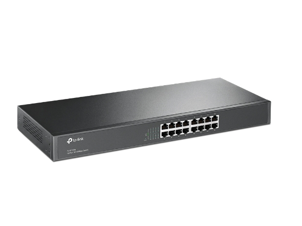 TP-Link TL-SF1016(UN) V14.0 Netzwerk-Switch Unmanaged Fast Ethernet 16 Ports 1U Rack Schwarz EU
