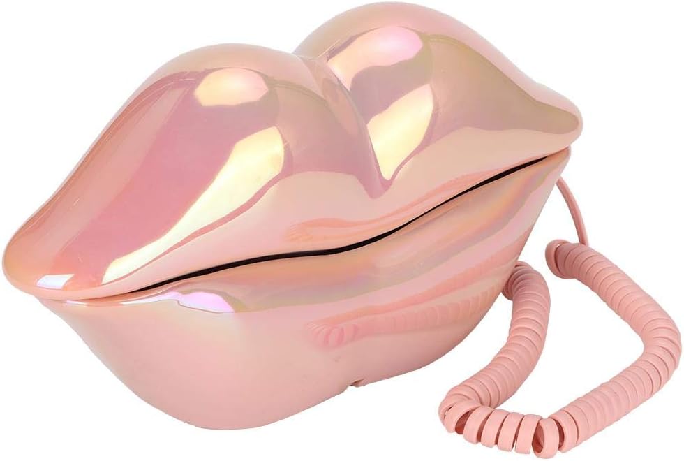 Fasient Single Festnetztelefon, Tischtelefon mit modischer Mundlippenform