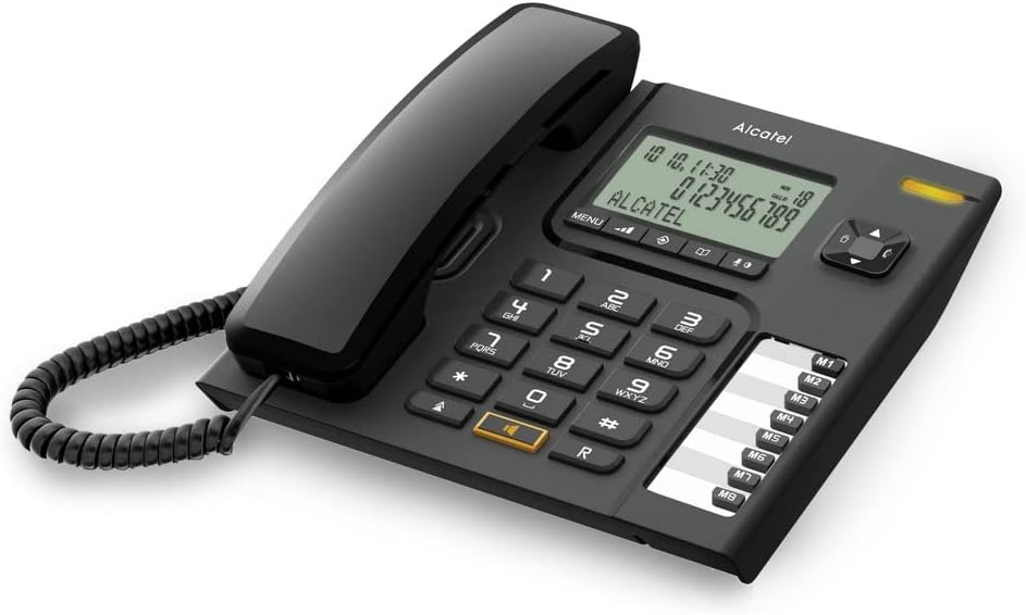 Alcatel T76 Large Display Corded Desk Telephone - Black