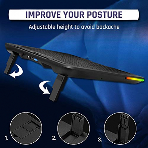 KLIM K20 Notebook-Kühlpad 43,9 cm (17.3 Zoll) 1200 RPM Schwarz