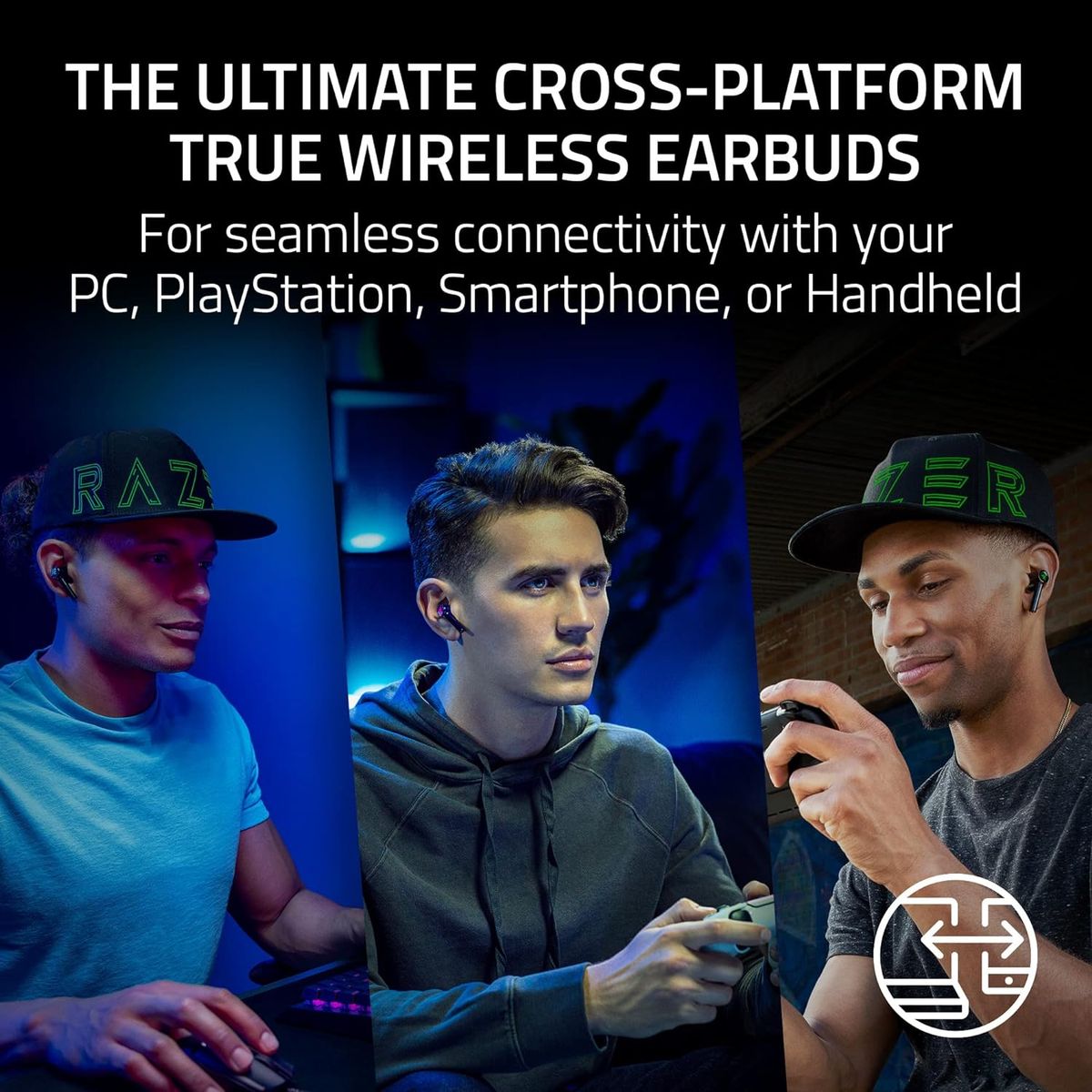 Razer Hammerhead Pro HyperSpeed Gaming Headset Dual Wireless Multi-Plattform ANC Chroma RGB Black
