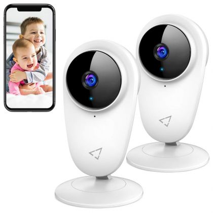 Victure 2 PCS 1080P 2.4G Indoor WiFi Surveillance IP Camera, Night Vision Security Camera, Sound ＆ Motion Detection with Two Way Audio