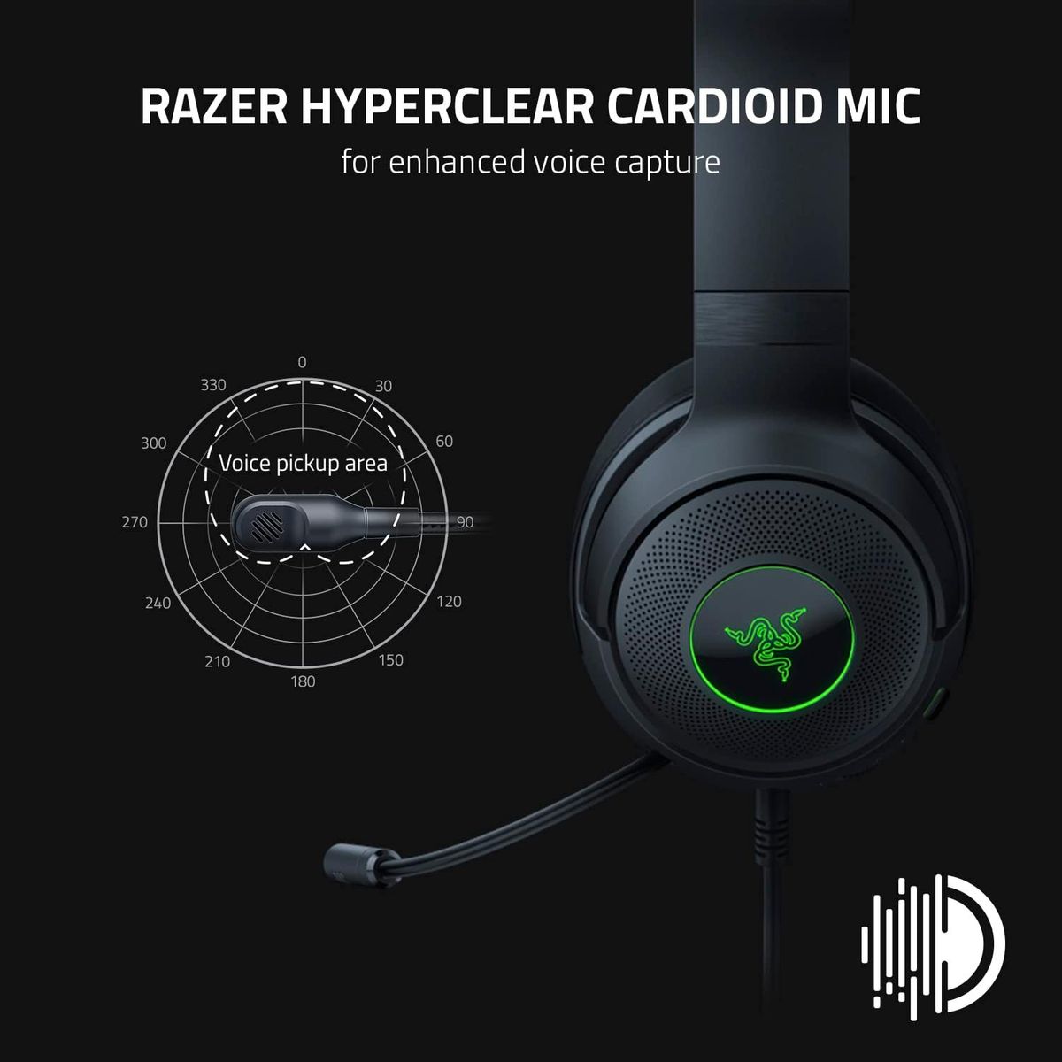 Razer Kraken V3 X Refresh Gaming Headset Virtual 7.1 Surround-Sound USB Chroma RGB for PC PS4 Black 2