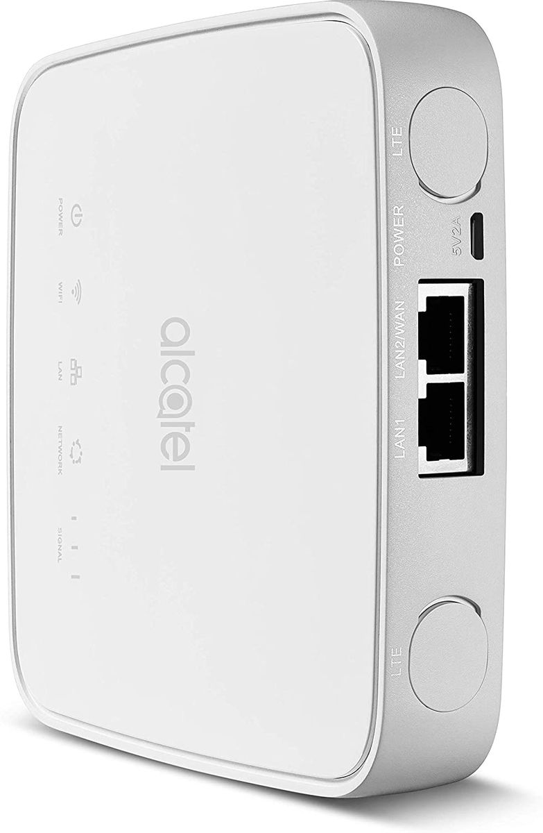 Alcatel HH40 4G/LTE Router CAT4 150Mbps Download 50Mbps Upload Includes 2 External LTE Antennas Wi-Fi 802.11b/g/n Hotspot Function WPS 2 x 100Mbps LAN Port -