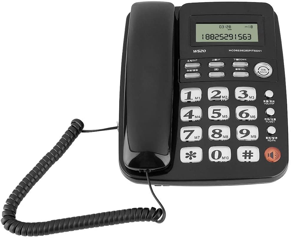 Bewinner Corded Telephone Desktop Desk Telephone Wireless Landline Telephone with Answering Machine