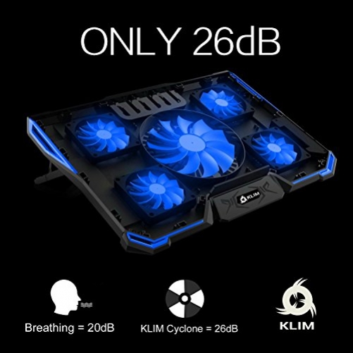 Klim Cyclone 5 Gaming Laptop Kühler & Ständer für PC Mac PS4 Xbox schwarz blau