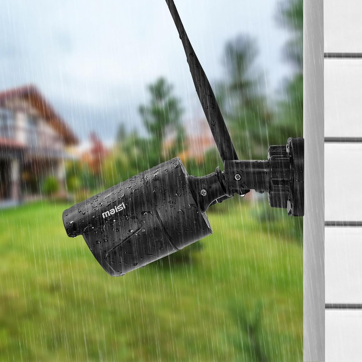 Maisi 87708 Drahtloses CCTV-Kamerasystem 3MP HD, 4CH NVR, 4 Außenkameras, Bewegungserkennung, Tag-/Nachtsicht, 500 GB Festplatte