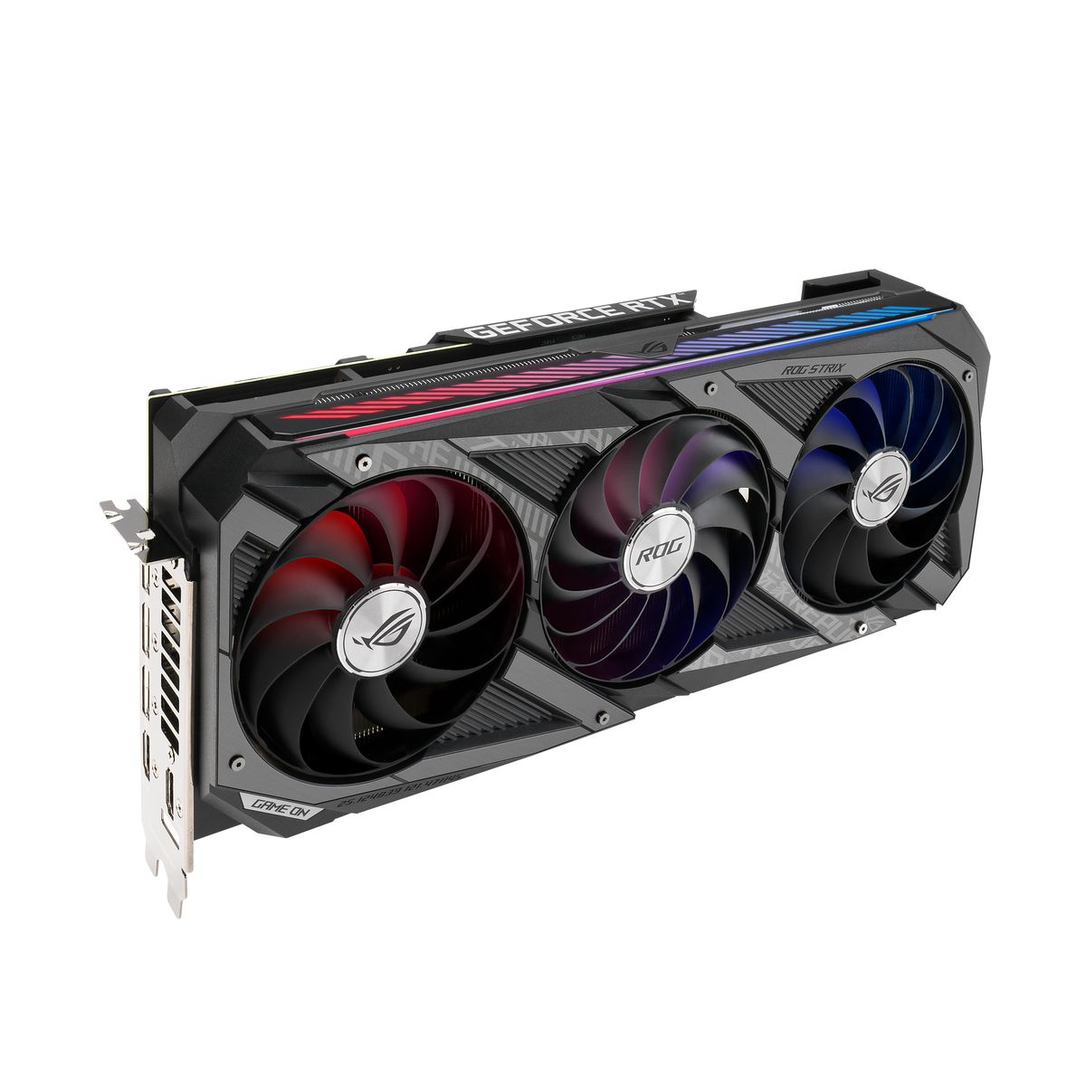 ASUS ROG Strix GeForce RTX 3070 Ti 8 GB GDDR6X Gaming Grafikkarte, PCIe 4.0, HDMI 2.1, 3x DisplayPort 1.4a, 3x 8‑Pin, 2,9-Slot, RGB