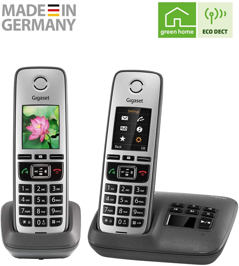 Gigaset Family A Duo Premium schnurloses Telefon Anrufbeantworter 2 Mobilgeräte