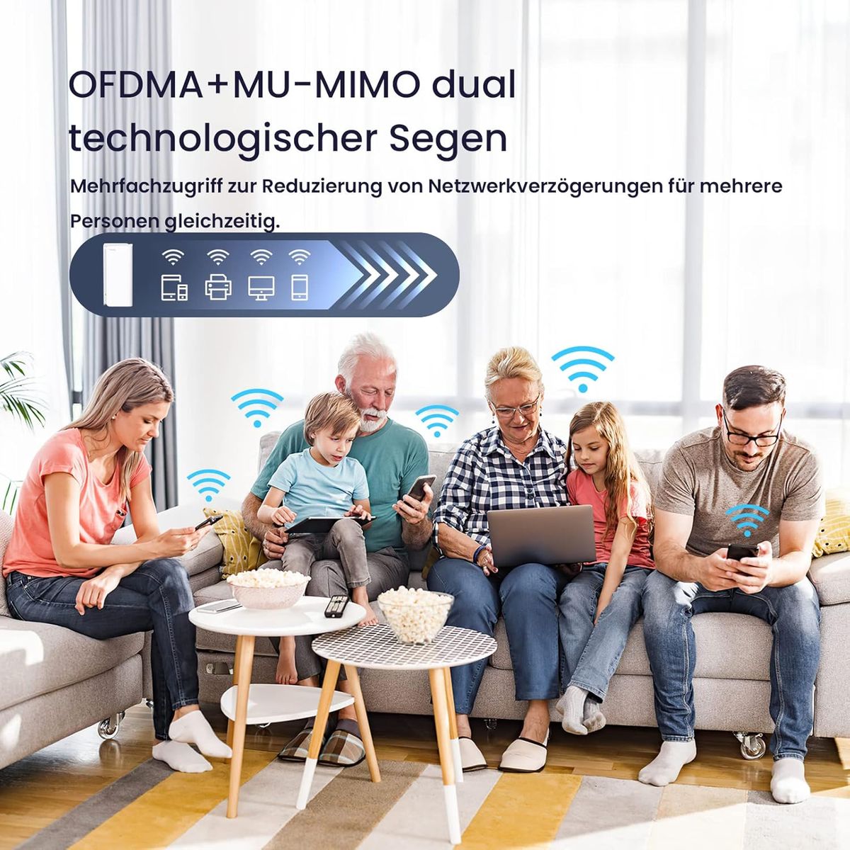 Tenda Nova MX15-Pro Mesh WLAN WiFi 6 System-AX5400 Dualband WLAN Mesh WiFi 6 System, empfohlen für Häuser mit 4-6 Schlafzimmern, 9*Gigabit Port–Ersetzt Router & Repeater–Kompatibel Mit Alexa, 3Pack MX15 Pro/AX5400 3er Pack