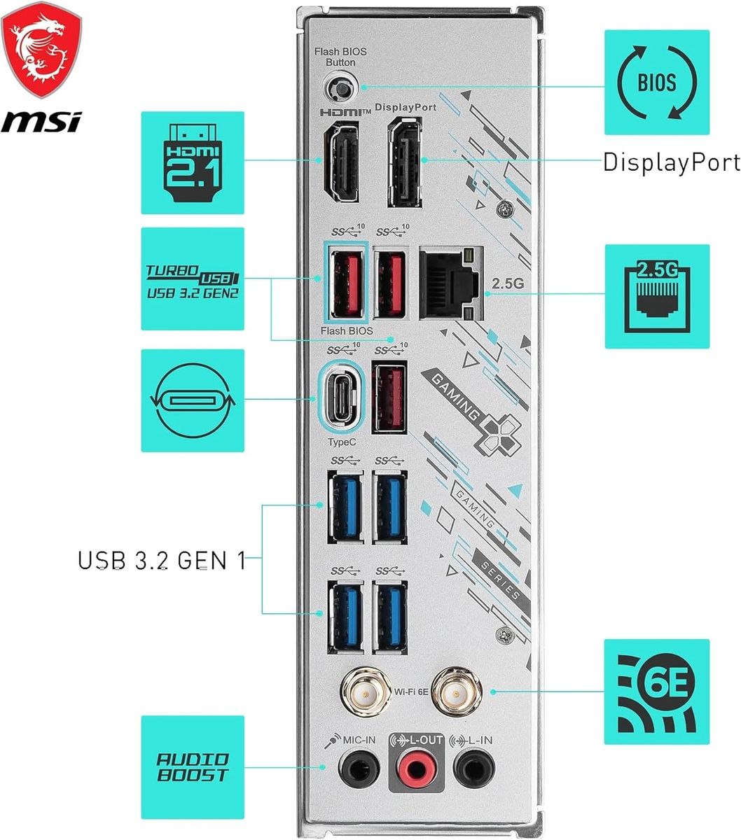 MSI B650M GAMING PLUS WIFI Motherboard AMD B650 Sockel AM5 micro ATX