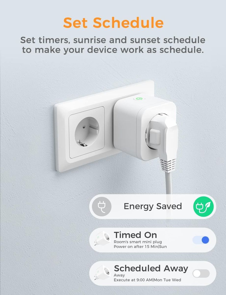 Refoss WLAN Steckdose Zeitschaltuhr Steckdose 2er Pack Smart MINI Steckdose mit Fernbedienung, Smart Home WiFi Steckdose mit Sprachsteuerung, Smart Plug Funktioniert mit Alexa, Google Refoss WLAN Steckdose Zeitschaltuhr Steckdose 2er Pack Smart MINI Steckdose mit Fernbedienung, Smart Home WiFi Steckdose mit Sprachsteuerung, Smart Plug Funktioniert mit Alexa, Google