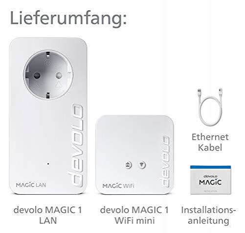 devolo Magic 1 1200 Wi-Fi mini Starter Kit dLAN 2.0: Ideal für Home Office  Streaming