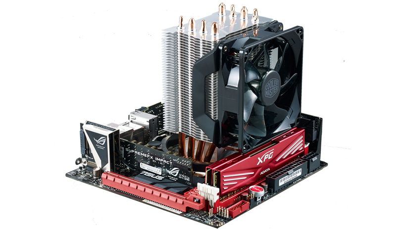 Cooler Master Hyper H412R CPU-Kühler, 92 mm Lüfter, PWM, 2000 RPM, 4 Heatpipes, kompatibel mit LGA 1700/1200/115x & AM4/AM5, schwarz