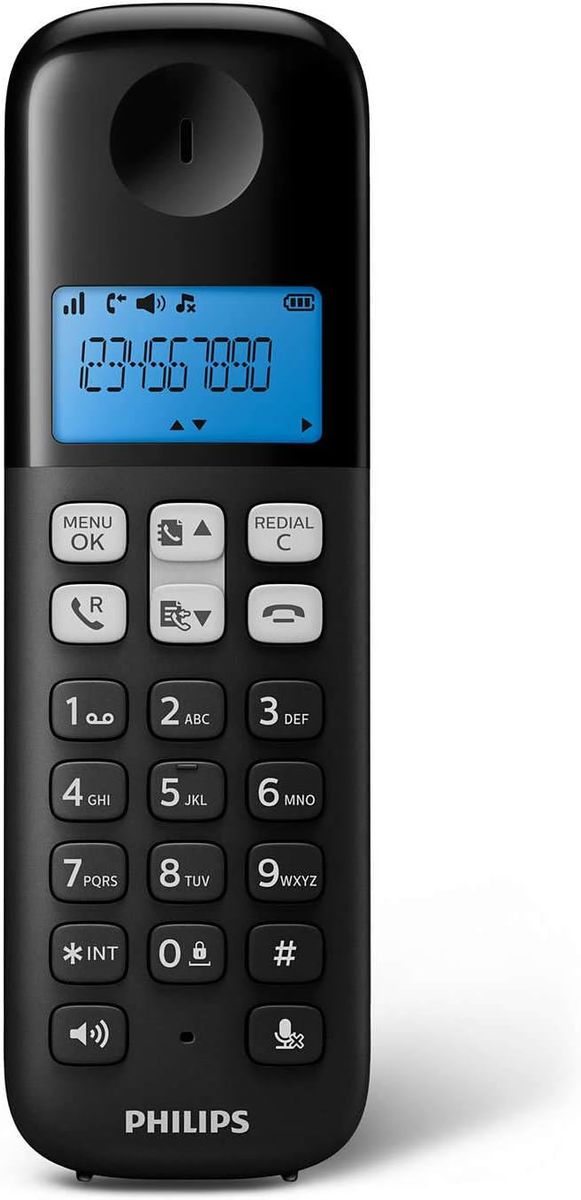 Philips Telefono D1611 Schwarz