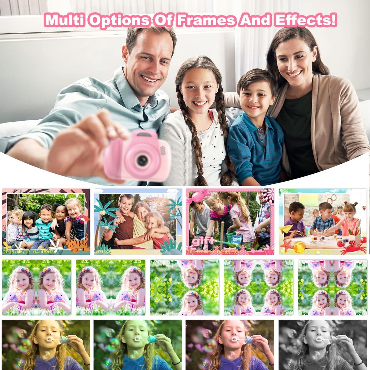 AONISE Kinderkamera,Fotoapparat, Selfie Digitalkamera Kinder, Videorecorder, mit Blitzlampe, Spielzeug ab Junge Und Mädchen, Geschenk Für Kinder Im Alter Von 3 Bis 12 Jahre(Rosa) AONISE Kinderkamera,Fotoapparat, Selfie Digitalkamera Kinder, Videorecorder, mit Blitzlampe, Spielzeug ab Junge Und Mädchen, Geschenk Für Kinder Im Alter Von 3 Bis 12 Jahre(Rosa)