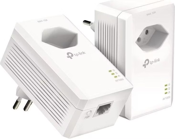 TP-Link TL-PA7017P KIT Powerline-Starterkit mit Passthrough-Steckdose, v4.0, CH