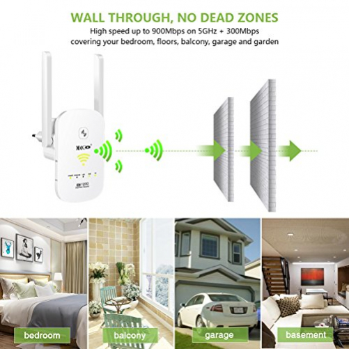 MECO WLAN Repeater AC1200 Dualband WPS Seamless Roaming Repeater Router AP Modus
