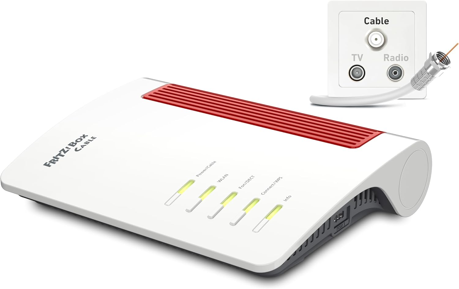 AVM FRITZ!Box 6670 Cable Kabel-Router, Wi‑Fi 7, DOCSIS 3.1, 2.5G LAN, Zigbee, DECT, DVB-C TV-Tuner