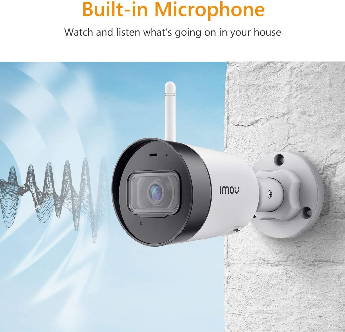 Imou Outdoor Wi-Fi Camera Imou Weatherproof IP67 Camera 1080P Surveillance Camera Motion Sensor & 30m Night Vision